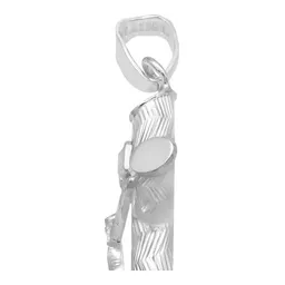 Dije Plata .925 Cruz con Cristo Religioso Tubular Unisex - Imagen 5