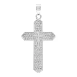 Dije Plata 925 Cruz con Zirconia Transparente para Hombre - Imagen 1