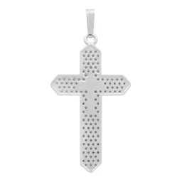 Dije Plata 925 Cruz con Zirconia Transparente para Hombre - Imagen 2