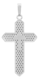 Dije Plata 925 Cruz con Zirconia Transparente para Hombre - Imagen 2