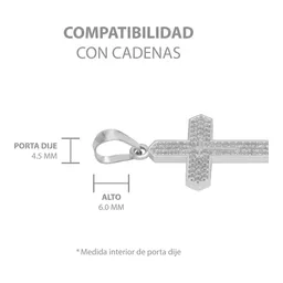 Dije Plata 925 Cruz con Zirconia Transparente para Hombre - Imagen 6