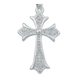 Dije Plata 925 Cruz con Zirconia Transparente - Imagen 2