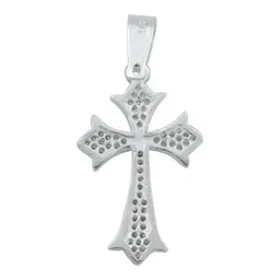 Dije Plata 925 Cruz con Zirconia Transparente - Imagen 3