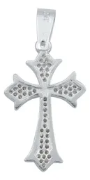 Dije Plata 925 Cruz con Zirconia Transparente - Imagen 3
