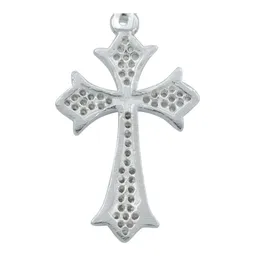 Dije Plata 925 Cruz con Zirconia Transparente - Imagen 4