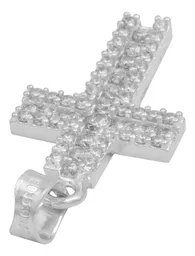 Dije Plata .925 Cruz Doble Zirconia Blanca - Imagen 5