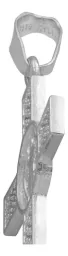 Dije Plata .925 Cruz San Benito con Zirconia - Imagen 6
