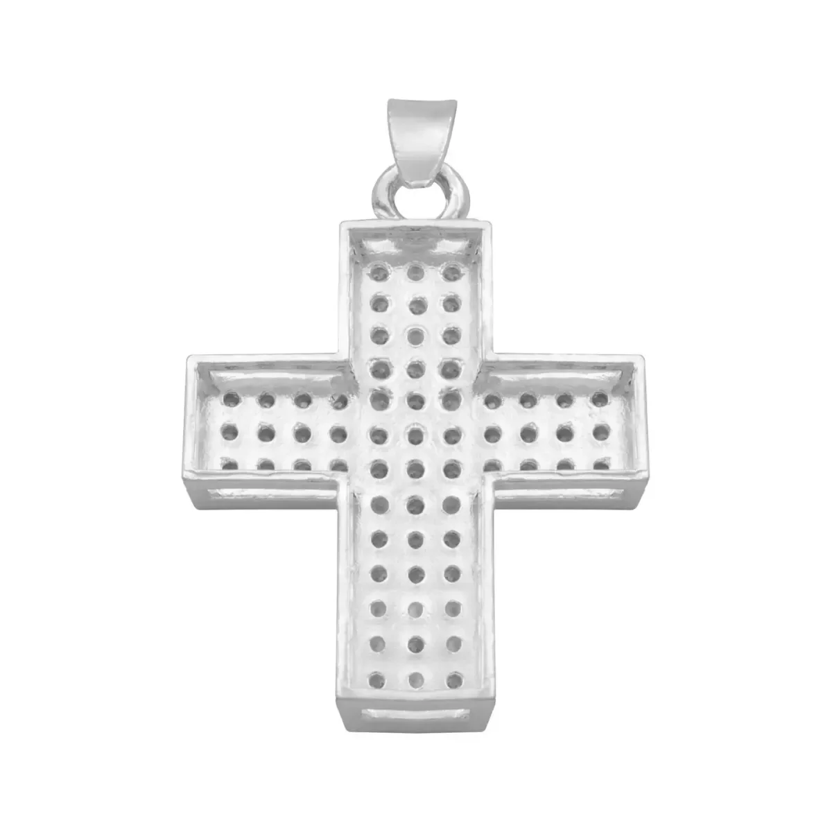 Dije Plata .925 Cruz Simétrica con Zirconia Blanca - Imagen 2