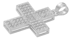 Dije Plata .925 Cruz Simétrica con Zirconia Blanca - Imagen 4