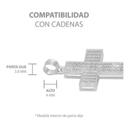 Dije Plata .925 Cruz Simétrica con Zirconia Blanca - Imagen 6