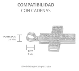 Dije Plata .925 Cruz Simétrica con Zirconia Blanca - Imagen 6