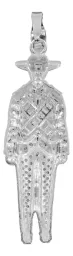 Dije Plata 925 Emiliano Zapata con Zirconia Brillante Diseño Mexicano - Imagen 4