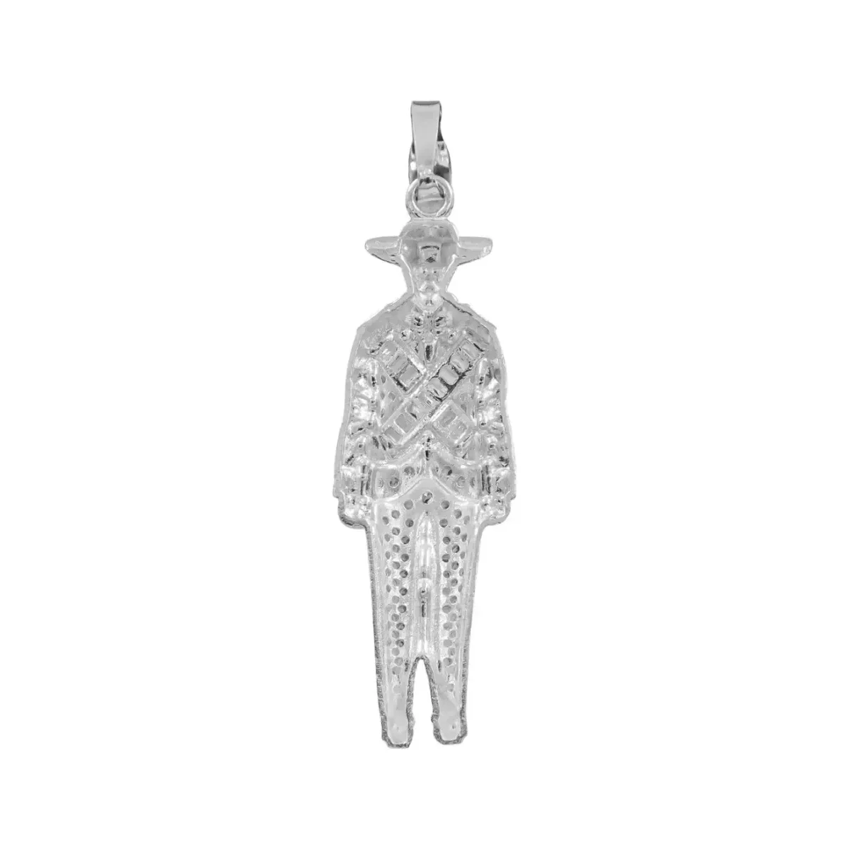 Dije Plata 925 Emiliano Zapata con Zirconia Brillante Diseño Mexicano - Imagen 4