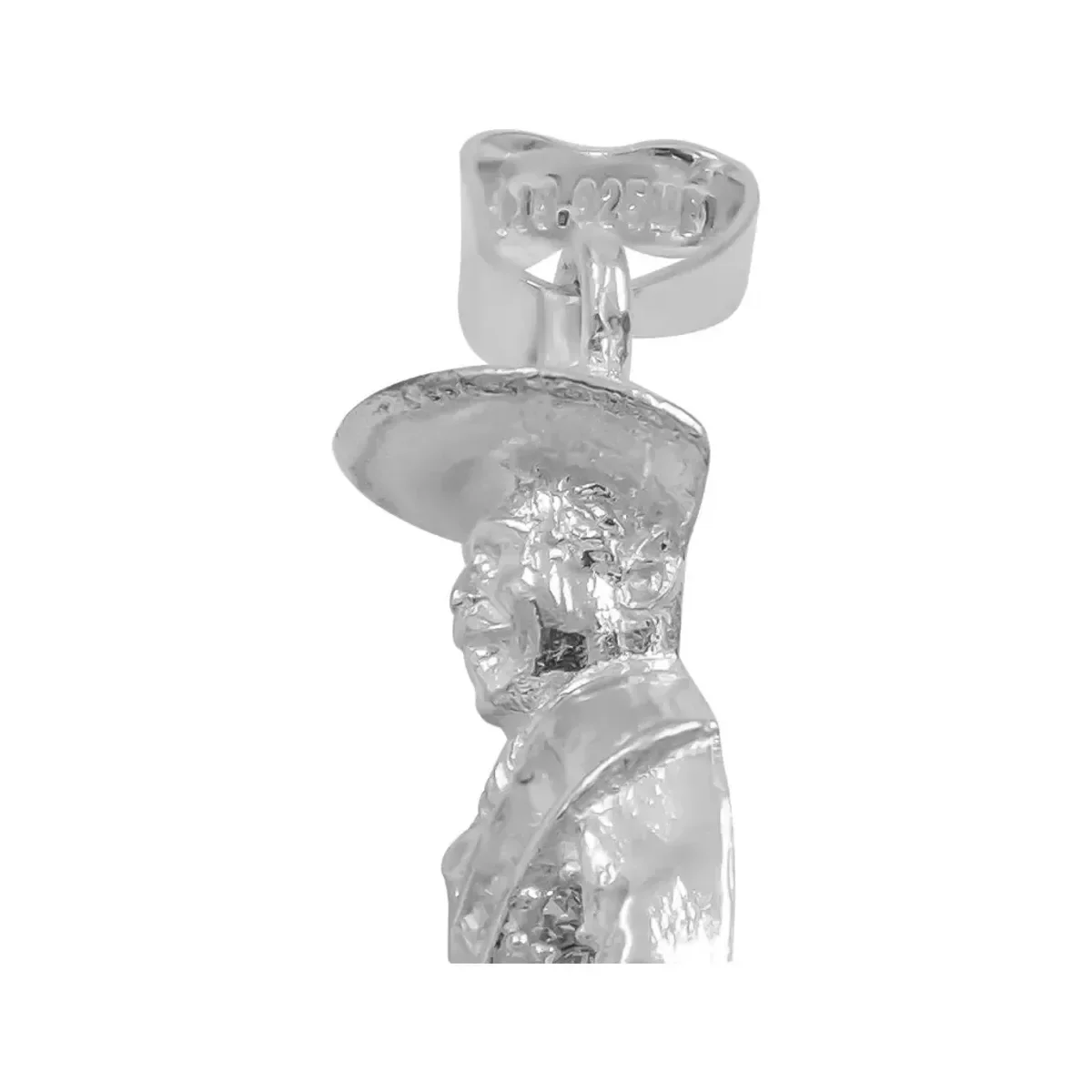 Dije Plata 925 Emiliano Zapata con Zirconia Brillante Diseño Mexicano - Imagen 5