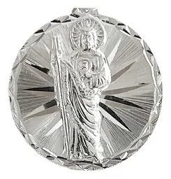 Dije Plata 999 Estrella Diamantada San Judas Tadeo - Imagen 3