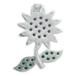 Dije Plata 925 Flor Zirconia Violeta para Collar - Imagen 4