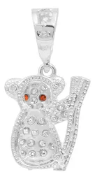 Dije Plata 925 Koala con Zirconia Transparente - Imagen 2