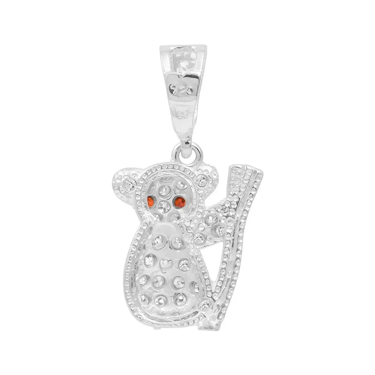 Dije Plata 925 Koala con Zirconia Transparente - Imagen 2
