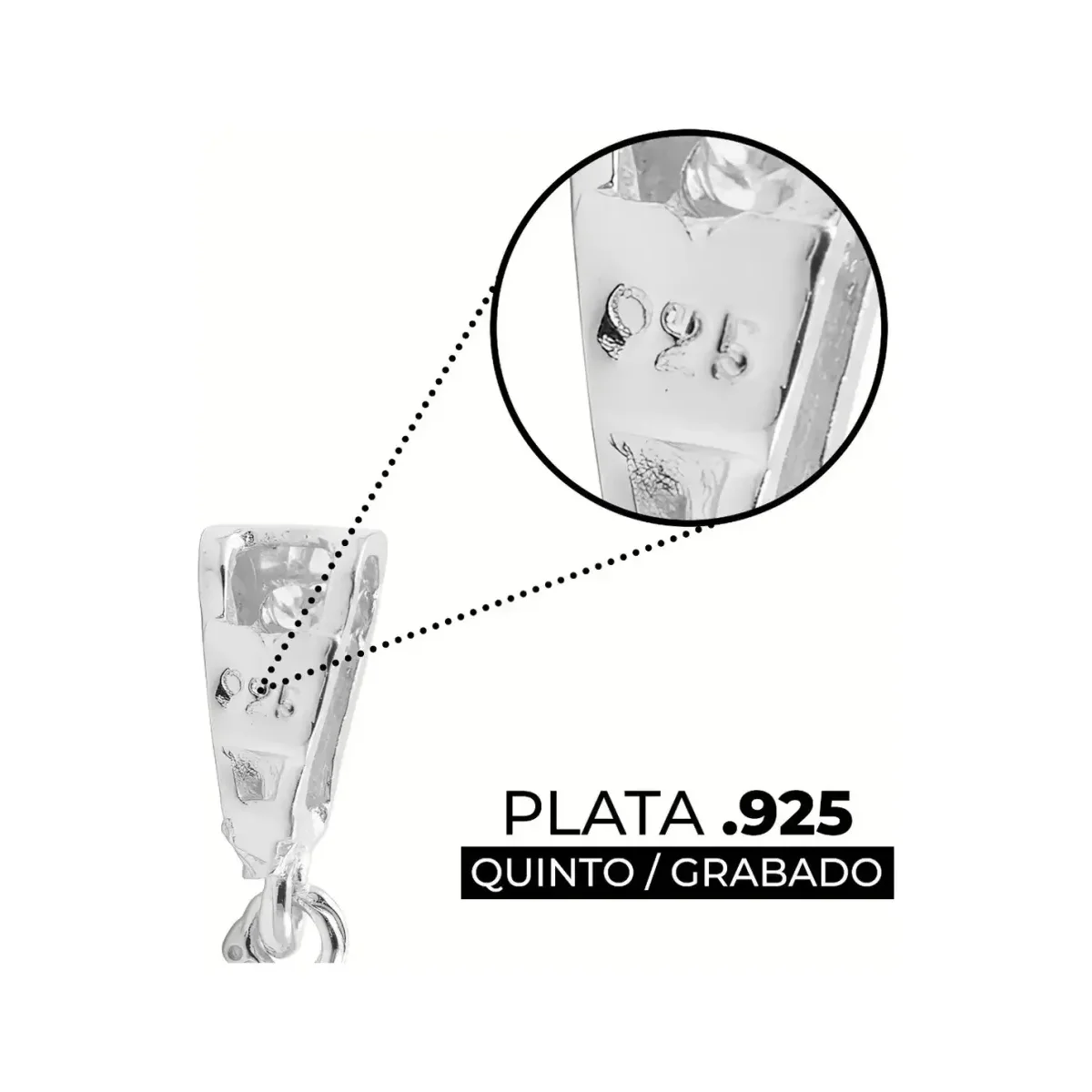 Dije Plata 925 Koala con Zirconia Transparente - Imagen 3