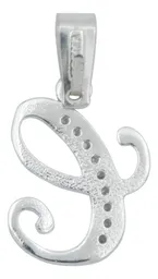 Dije Plata 925 Letra C con Zirconia Transparente - Imagen 3