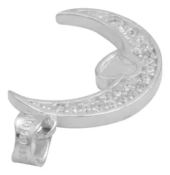Dije Plata 925 Luna Corazón con Zirconia para Mujer - Imagen 5