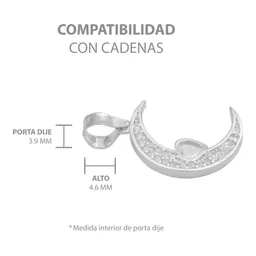 Dije Plata 925 Luna Corazón con Zirconia para Mujer - Imagen 6