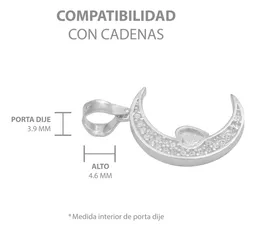 Dije Plata 925 Luna Corazón con Zirconia para Mujer - Imagen 6