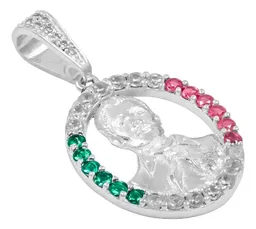 Dije Plata 925 Malverde Tricolor con Zirconia - Imagen 3