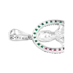 Dije Plata 925 Malverde Tricolor con Zirconia - Imagen 5