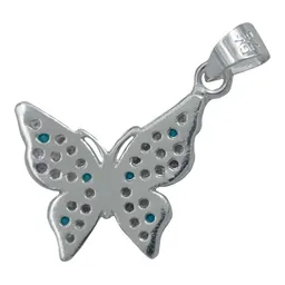 Dije Plata 925 Mariposa con Zirconias Colores - Imagen 3