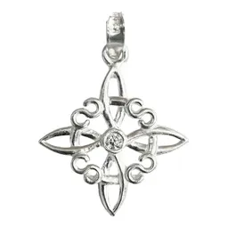 Dije Plata 925 Nudo Bruja Celta con Zirconia - Imagen 1