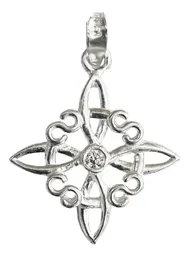 Dije Plata 925 Nudo Bruja Celta con Zirconia - Imagen 1
