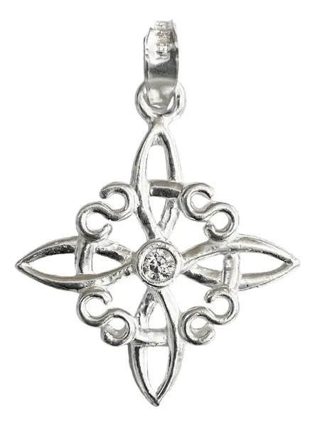 Dije Plata 925 Nudo Bruja Celta con Zirconia - Imagen 1
