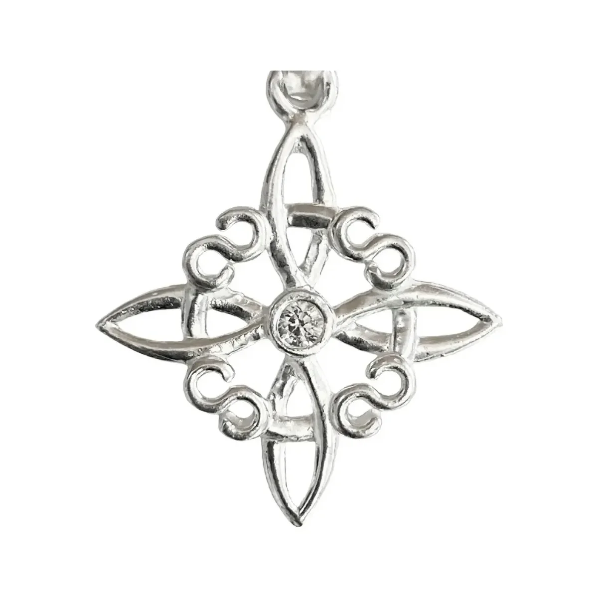 Dije Plata 925 Nudo Bruja Celta con Zirconia - Imagen 2