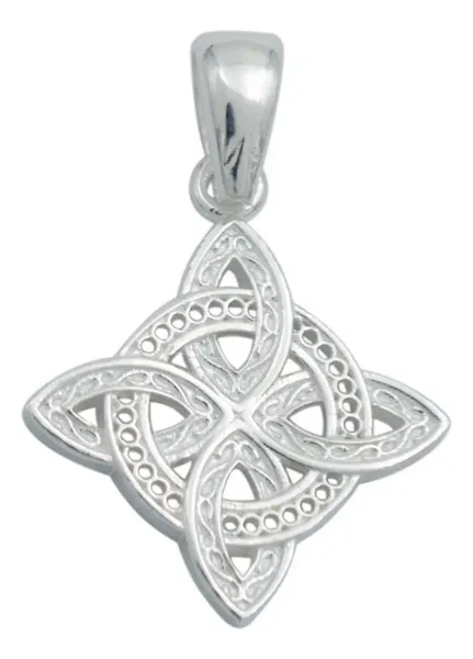 Dije Plata 925 Nudo Bruja Celta Diseño Clásico Italiano - Imagen 1