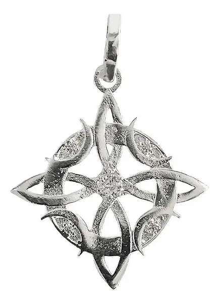 Dije Plata 925 Nudo Bruja Celta Fases Lunares con Zirconia - Imagen 1