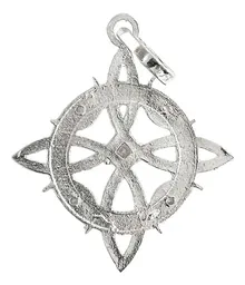 Dije Plata 925 Nudo Bruja Celta Fases Lunares con Zirconia - Imagen 2