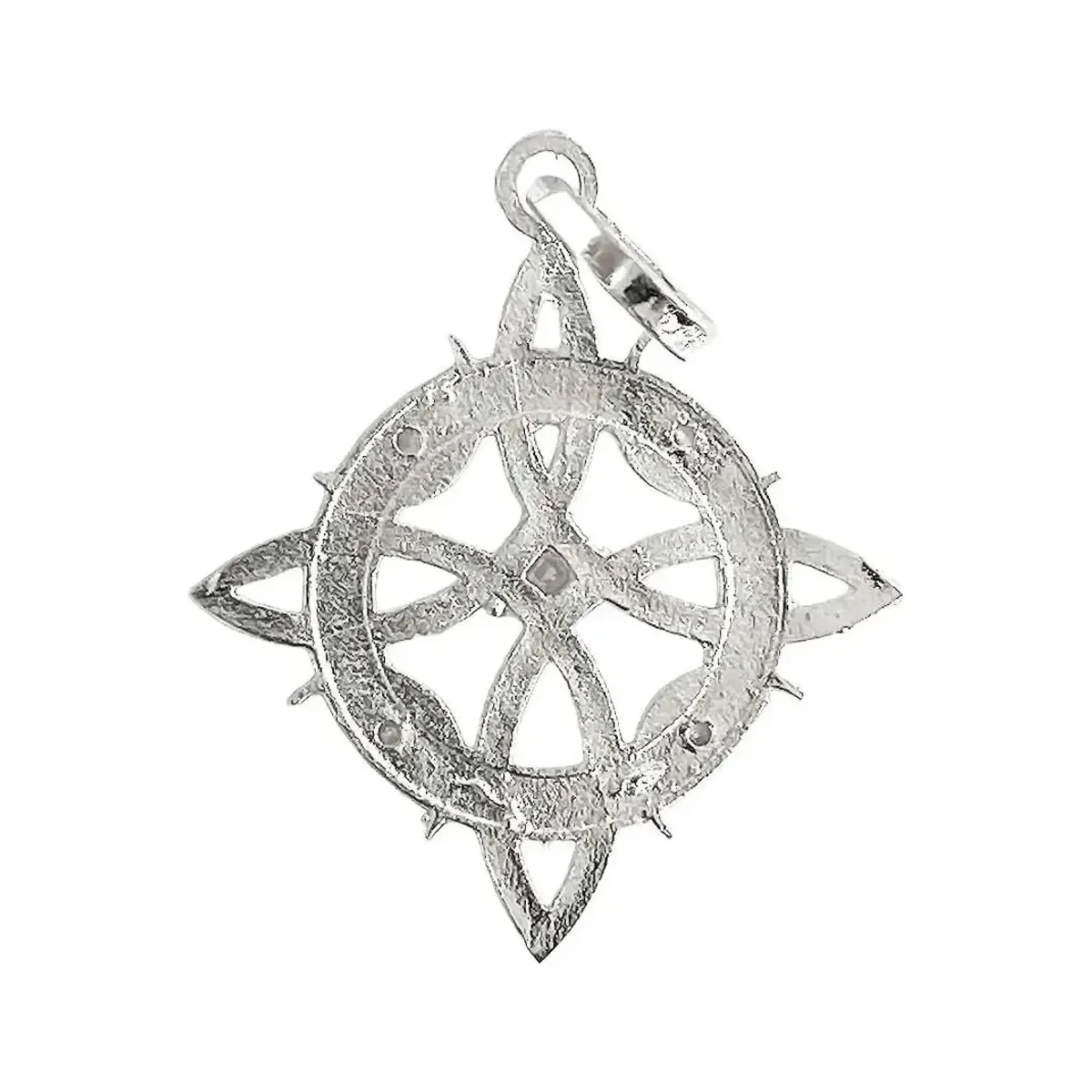 Dije Plata 925 Nudo Bruja Celta Fases Lunares con Zirconia - Imagen 2
