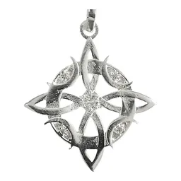 Dije Plata 925 Nudo Bruja Celta Fases Lunares con Zirconia - Imagen 3