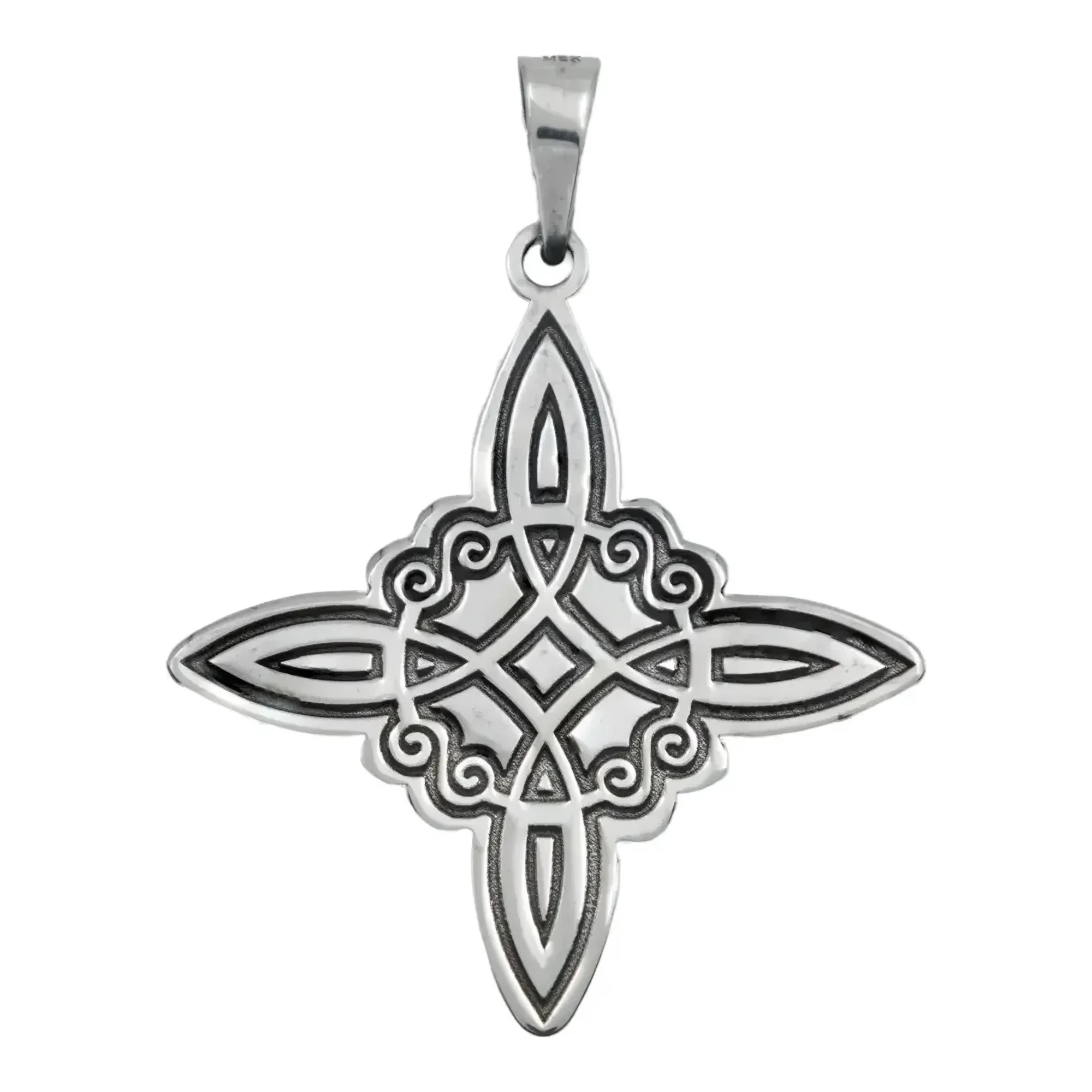 Dije nudo de bruja celta en auténtica plata ley 925 mexicana color plateado con grabado láser amuleto para hombre y mujer