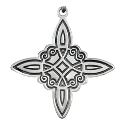 Dije Plata .925 Nudo Bruja Celta Líneas Láser Grande Protección - Imagen 2
