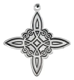 Dije Plata .925 Nudo Bruja Celta Líneas Láser Grande Protección - Imagen 2