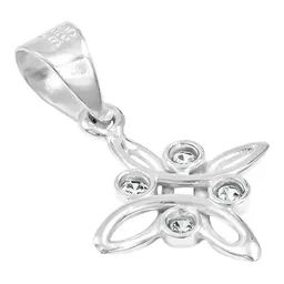 Dije Plata 925 Nudo Bruja Celta Zirconia Transparente - Imagen 3
