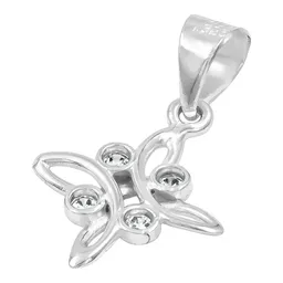 Dije Plata 925 Nudo Bruja Celta Zirconia Transparente - Imagen 4