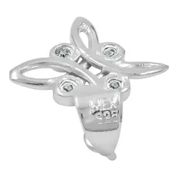 Dije Plata 925 Nudo Bruja Celta Zirconia Transparente - Imagen 5