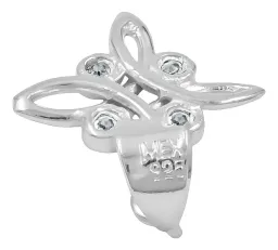 Dije Plata 925 Nudo Bruja Celta Zirconia Transparente - Imagen 5