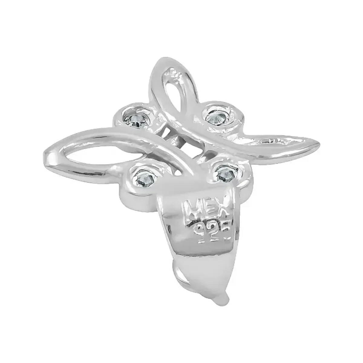 Dije Plata 925 Nudo Bruja Celta Zirconia Transparente - Imagen 5