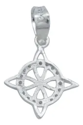 Dije Plata 925 Nudo Bruja Plano con Zirconia - Imagen 3