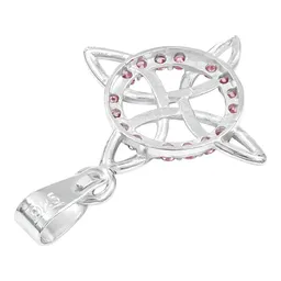 Dije Plata 925 Nudo de Bruja Celta con Zirconia Rosa - Imagen 5