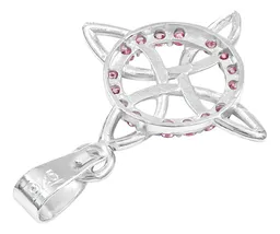 Dije Plata 925 Nudo de Bruja Celta con Zirconia Rosa - Imagen 5